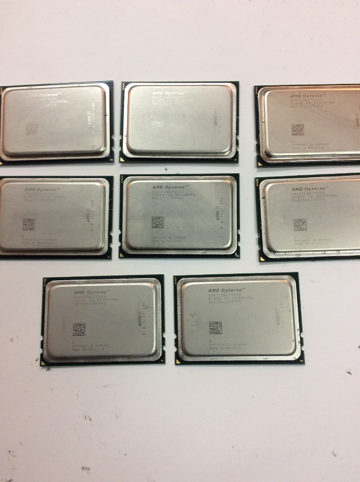 (LOT of 8) AMD Opteron 6172 2.1GHz Twelve Core (OS6172WKTCEGO) G34 CPU ...