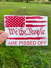 We the people are pissed off vinyl decal American Flag