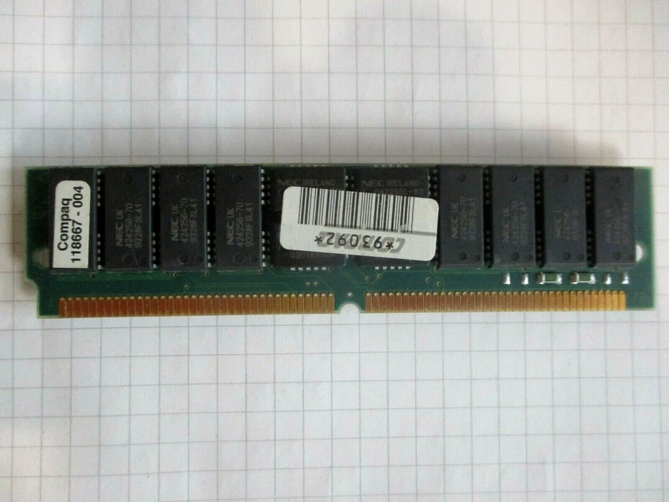 118667-004 Compaq 2MB 70ns 72-Pin Simm Memory Module, Vintage Computer Piece - Image 3 of 4