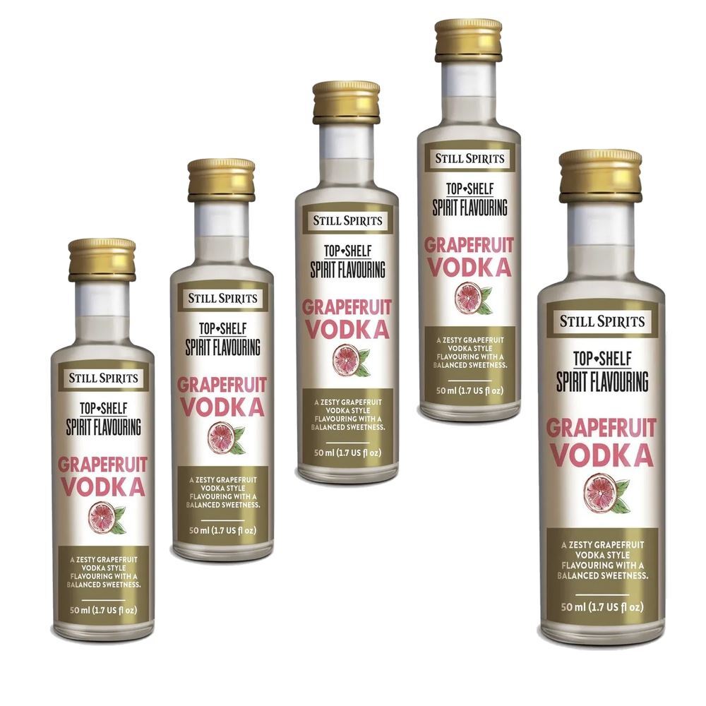 5x Still Spirits Top Shelf Grapefruit Vodka Essence Flavours 2.25L