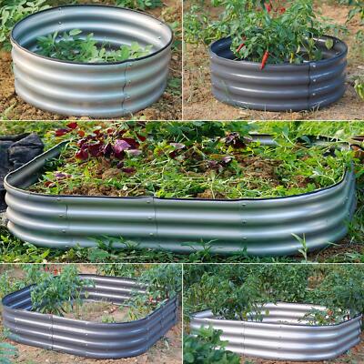 Garten Outdoor Hochbeet Topf Metall Stahl Gemüse Blumen Kräuter Grow Beet Box