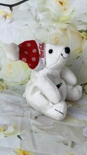 Coca Cola Christmas Polar Bear Plush Collectible Bean Bag 1997 Hat ERROR TAG