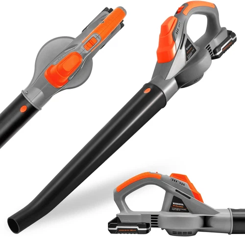 Terratek Leaf Blower Cordless 20V 1HR Fast Charge, Handheld Leaf Blower Powerful