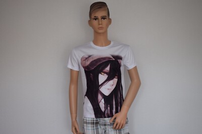 TS114 Anime T-Shirt Overlord Albedo Face Picture Manga Cosplay Style Gr.S