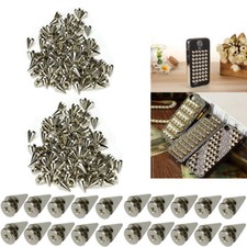 200pc Cone Spikes Screw Back Studs Punk Rock Bullet Rivet for DIY Clothing Craft