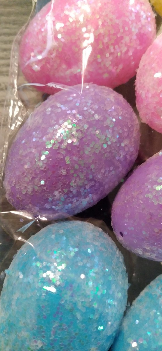 New 70 Packs Bulk Lot 8ct Easter Eggs Colorful Glittery Plastic 2