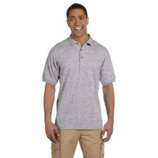 Gildan Mens Ultra Cotton Pique Grey Collared Sports Shirt New