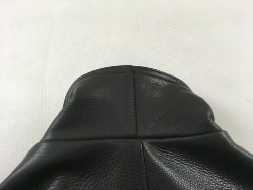 Chaqueta de cuero Schott NYC hecha en EE. UU. negra vintage años 90 nogal botón para hombre 44 - Imagen 19 de 24