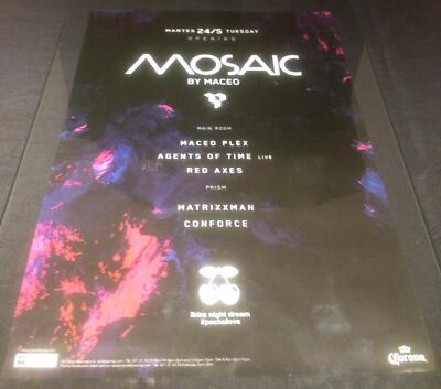 MOSAIC 2016 MACEO PLEX @ PACHA CLUB - IBIZA CLUB POSTERS - TECHNO HOUSE MUSIC DJ