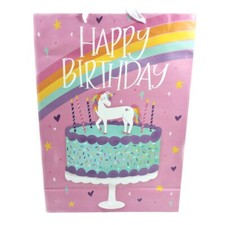 Pink Unicorn Happy Birthday Gift Bag