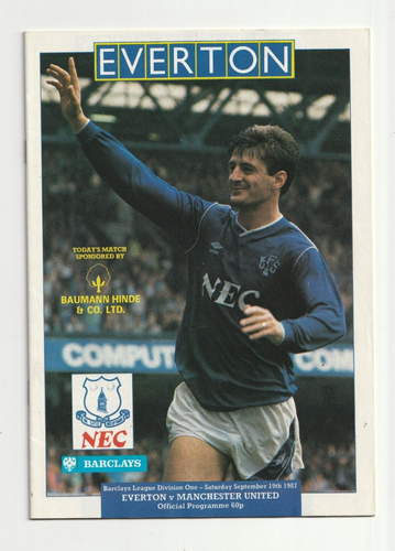 Everton 1987/88 Season select from menu of Home League Programmes - Picture 2 of 3