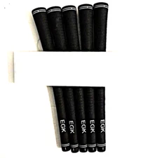 EGK VOLT BLACK GOLF GRIPS 5 PACK WITH/STRIPS, STANDARD SIZE, .600" CORE