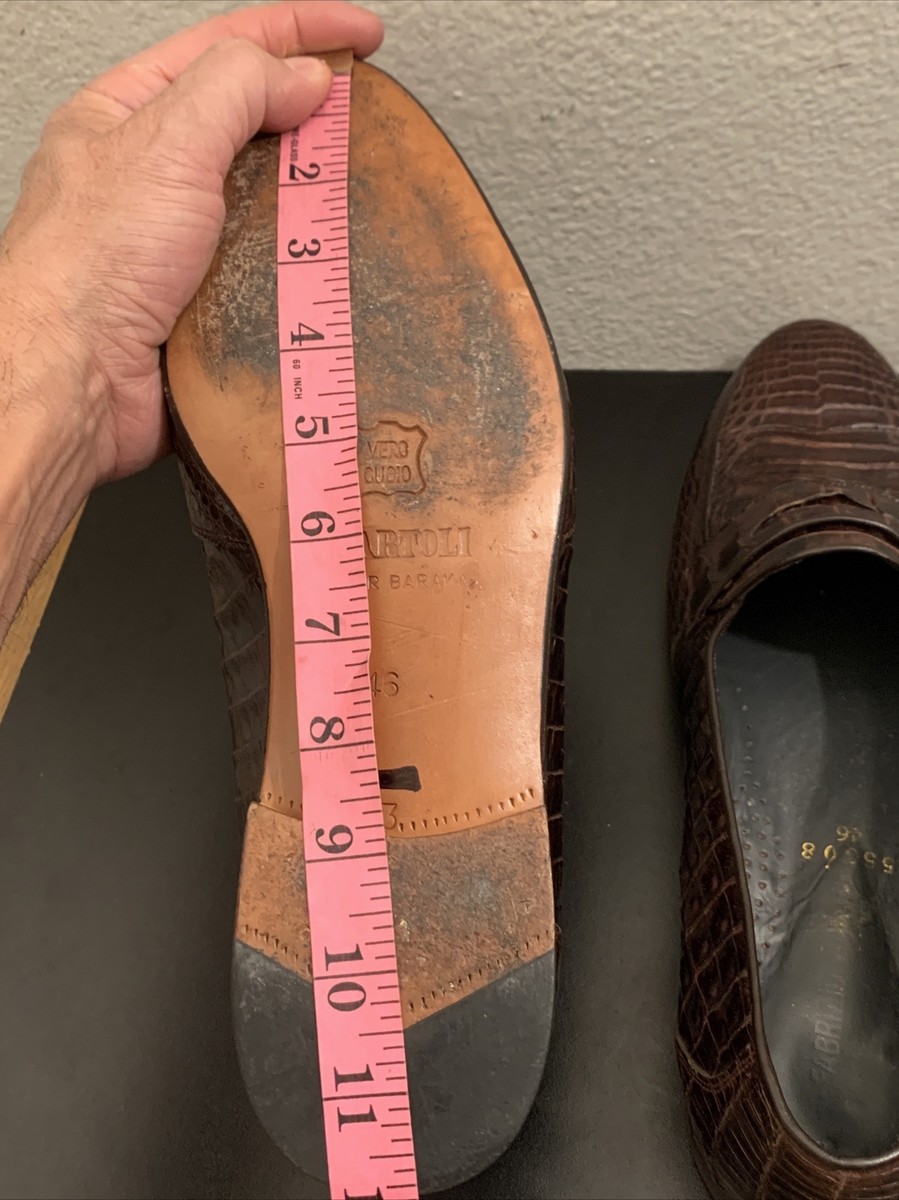 FABRIZIO Bartoli For Baraka Full Genuine Crocodile Penny Brown