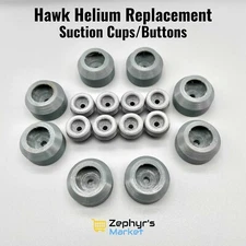 8x Hawk Helium Buttons & 8x Suction Cups Replacement Upgrade Kit - Made in USA