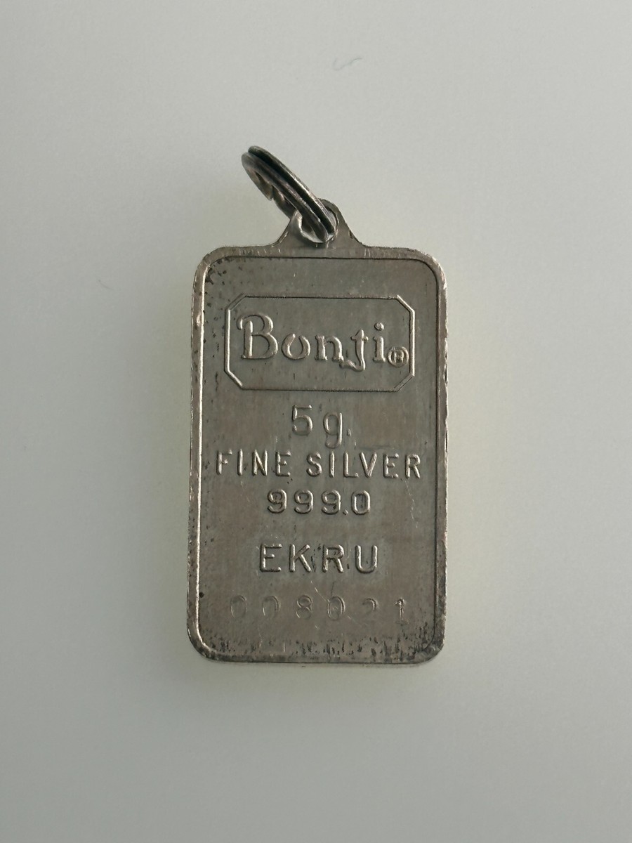 Bonji 5 gram Ekru .999 Fine Silver Pendant Bar | eBay Bonji 5 gram Ekru .999 Fine Silver Pendant Bar | eBay