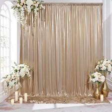 10x10FT Champagne Sequin Backdrop Curtains Free Drapes for Wedding