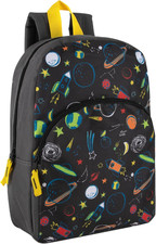 15" Kids Backpack Boys  Girls Stellar Space Design Preschool Elementary School