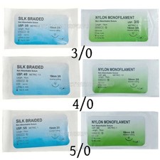 Dental Non Absorbable Training 3/0 4/0 5/0 Nylon Monofilament/Silk Braided Line
