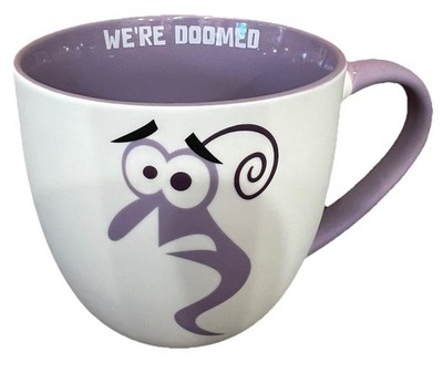 Disney Pixar Inside Out 2 FEAR ''WE'RE DOOMED'' Soft Touch 16oz Ceramic Mug NEW