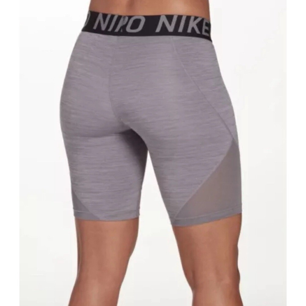 Nike Pro Shorts Size XS Womens Dri Fit Tight Fit Women's 8" Gunsmoke