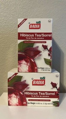 Badia Hibiscus Tea Sorrel. Te de Flor  de Jamaica. Natural Antioxidante (2 PACK)