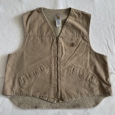 Vintage Carhartt Vest Men s 2XL V13 SDL Sherpa Lined Made In The USA 2006