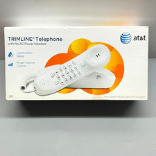 NEW IN BOX AT T Trimline 205 Landline Telephone White Corded Keypad Touchtone