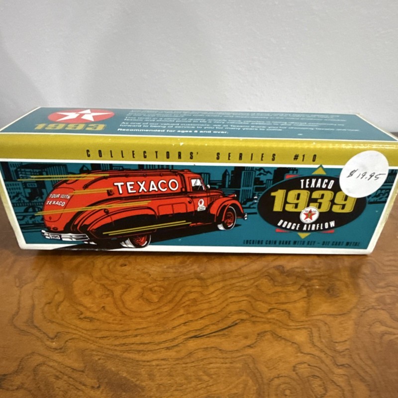 Texaco 1939 Dodge Airflow Red Diecast Bank Gas & Oil Collectible Original 1993