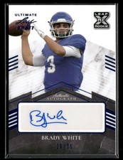 2021 Leaf Ultimate Draft #BA-BW1 Brady White Auto Navy #/35