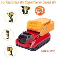 Adapter For Craftsman v-20 20V Lithium Battery to for Dewalt 20V Max Tools Use