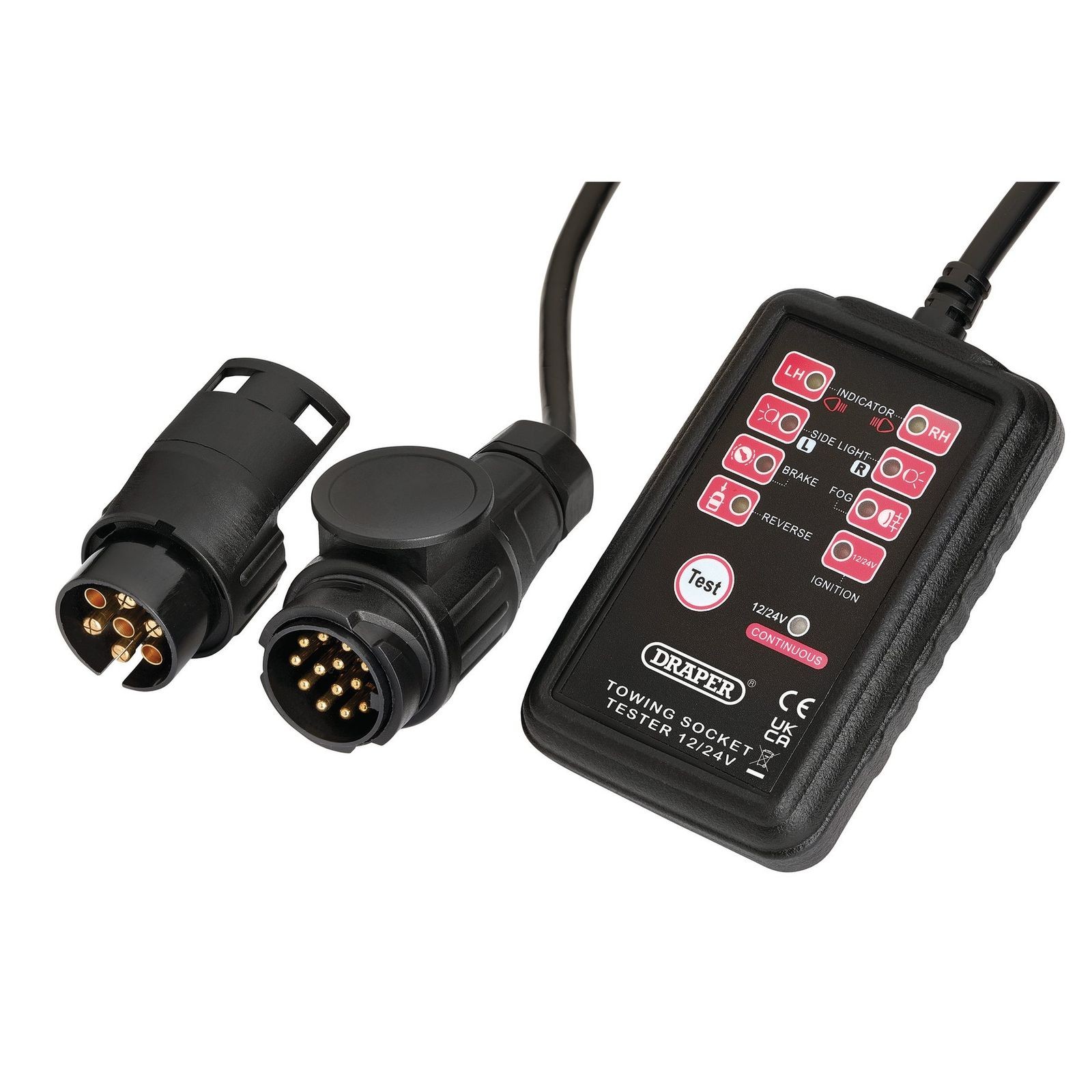 Draper 13 and 7 Pin Towbar Socket Tester - Image 2