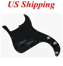 Black 3 Ply PB Pre-wired Pickguard Loaded P Bass Pickups fits Precision Bass