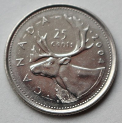 Kanada, 2004, 25 Cent Münze. 25c Münze. Quarter Dollar. (W117).