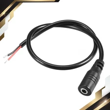 2 Pcs DC Power 3.5mm x 1.35mm 30cm Barrel Female Plug Connector Pigtail