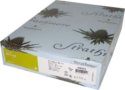 Strathmore Script Ultimate White Pinstripe 24# 8.5''x11'' 500 Sheets