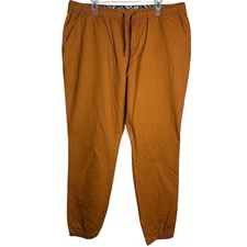 Roebuck & Co Pants Mens Extra Large Jogger Orange Drawstring Slim Leg Modern Fit