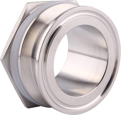 1.5'' Tri Clamp Bulkhead Compression Fitting 304 Stainless Steel Weldless Homebre