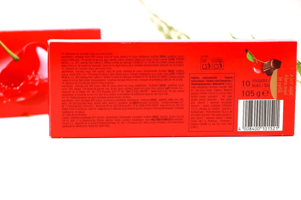 Ferrero Mon Cheri 2 x 10 un  210 gr Dark Chocolate with Cherry and Liqueur - Image 4 of 4