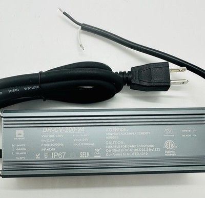 200W 24V LED Power Supply - Waterproof IP67 Low Voltage Transformer Adapter