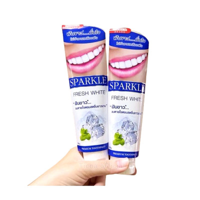 Toothpaste Sparkle Fresh White Whiter Teeth Breath Keep Gum Healthy 2x100g.