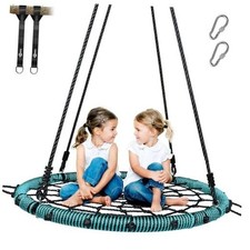 750lbs 40" Spider Web Saucer Tree Swing for Kids Adults, Outdoor Net Green