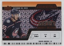 2022 Credentials Debut Ticket Access Horizontal Orange /149 David Jiricek 04cw