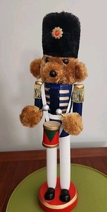 Teddy Bear Drummer Nutcracker 15" Santa's Workshop Christmas