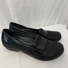 Dansko Shoes Womens Size 8 Oksana Loafers Black Leather Dot Comfort Slip On 38
