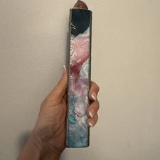 Beautiful Stained Glass Kaleidoscope Marblescope 9” Long