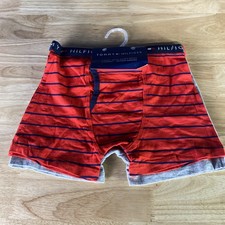 Tommy Hilfiger Boys M 8-10 2 Pk Cotton Knit Boxer Brief Shorts Underwear Red