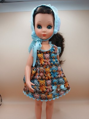 Handmade Teddy Bear Dress & Scarf Set Fits 17'' Alta Moda S Furga Girls no doll