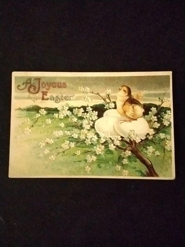 Postal de correo aéreo de IDAHO 1914 - REXBURG - ALEGRE PÁJARO DE PASCUA SOBRE HUEVOS - SCOTT #424 Foto 3 de 3