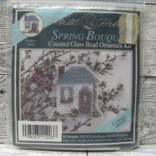 Mill Hill Spring Bouquet Counted Glass Bead Ornament Kit Cottage Pin Back MHSB3