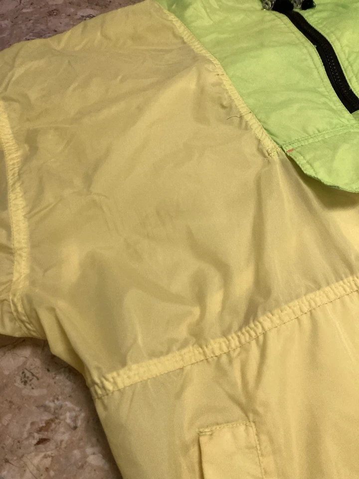 Vintage 90s OP Ocean Pacific Opac Neon Colorblock Windbreaker Jacket Sz Large - Image 3 of 4